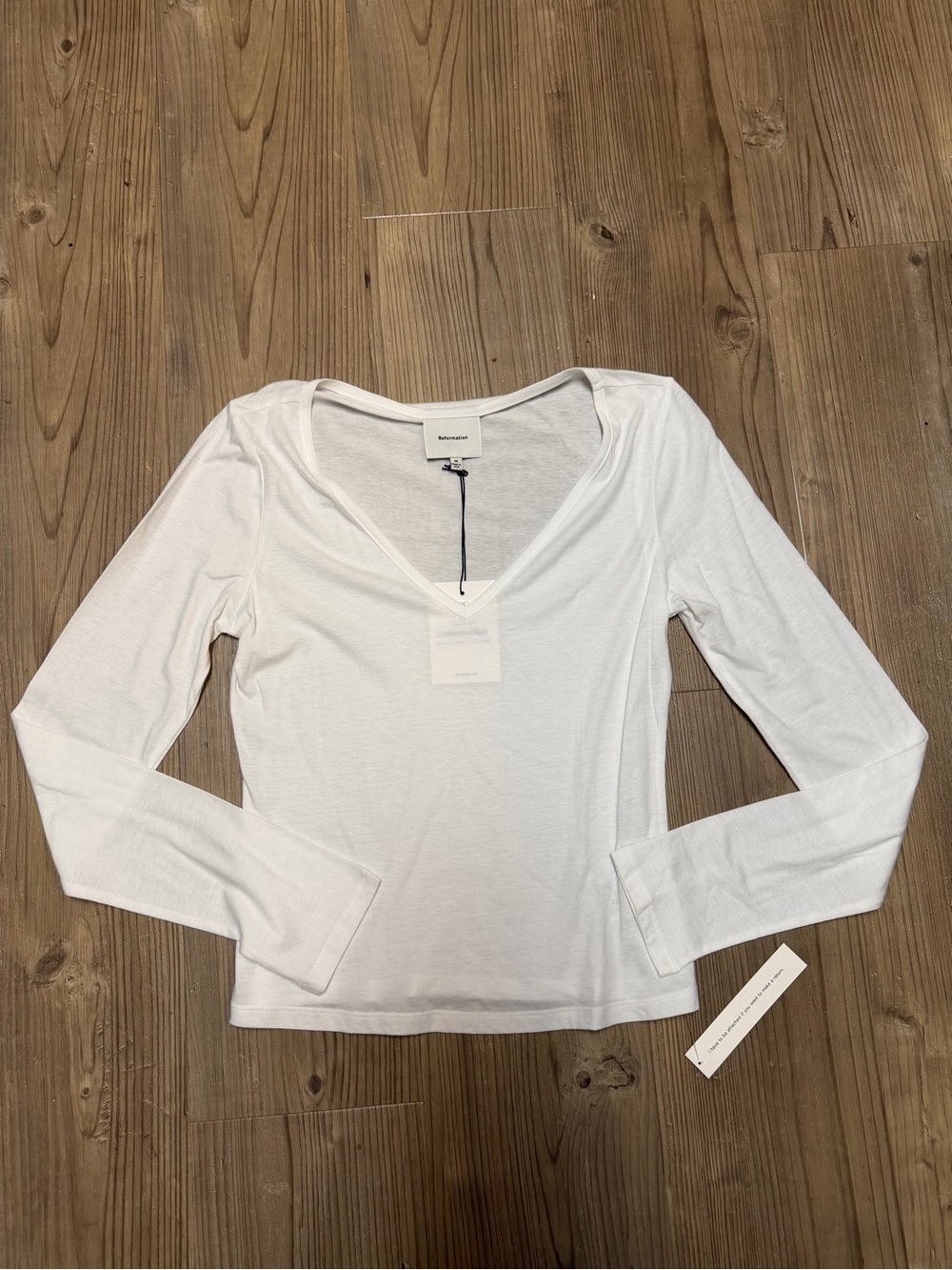 NWT reformation Jenna long sleeve tee